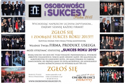 Osobowości i Sukcesy Roku 2015 w Hotelu Marriott